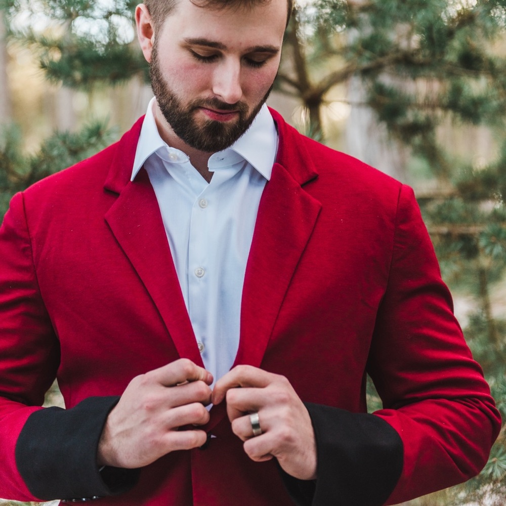 Burgundy men’s blazer XXL